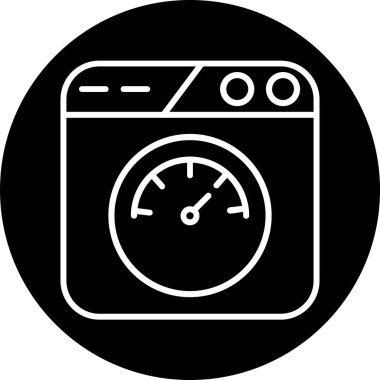 çamaşır makinesi simgesi. basit biçim