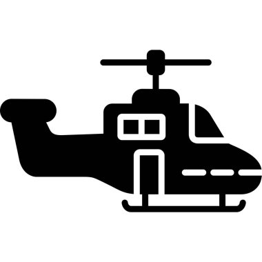 Helikopter simgesi vektör illüstrasyonu