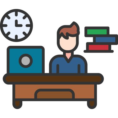 İş adamı ofis çalışanı simgesi