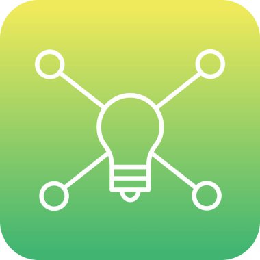 Ampul simgesinin vektör illüstrasyonu