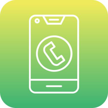 Cep telefonu simgesi, vektör illüstrasyonu