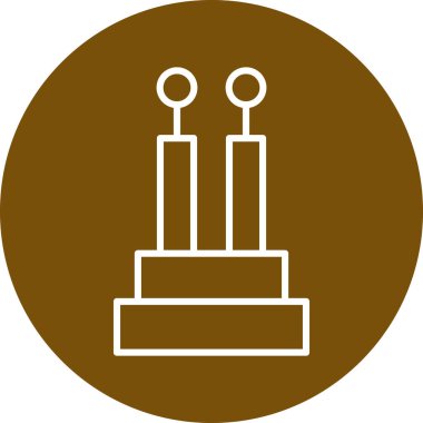 Tek bir izole simgenin vektör illüstrasyonu