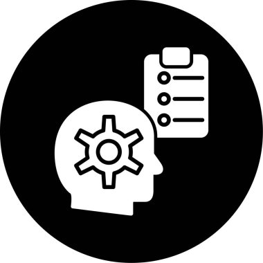 Beyin simgesinin vektör illüstrasyon simgesi