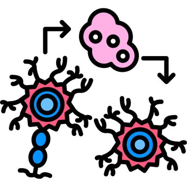 Coronavirus covid 19 simgesi, satır biçimi
