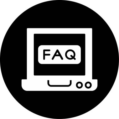 Faq vektör ince çizgi simgesi