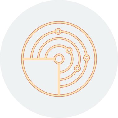 Dairesel bir simgenin vektör illüstrasyonu