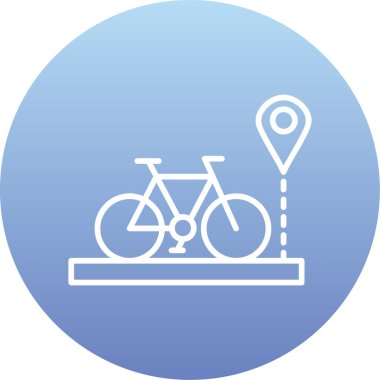 Bisiklet simgesi, vektör illüstrasyonu