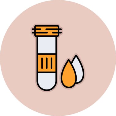 Bir test tübü simgesinin vektör çizimi
