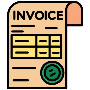 fatura simgesi vektör illüstrasyonu