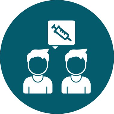 Aşı Simgesi Vektör İllüstrasyonu