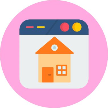 Akıllı ev. Basit illüstrasyon