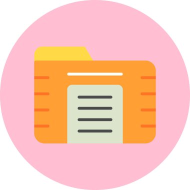 Belge. Web simgesi basit illüstrasyon