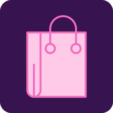 Bir çanta dolusu alışveriş simgesinin vektör çizimi