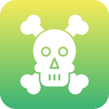 kafatası simgesi, vektör illüstrasyonu