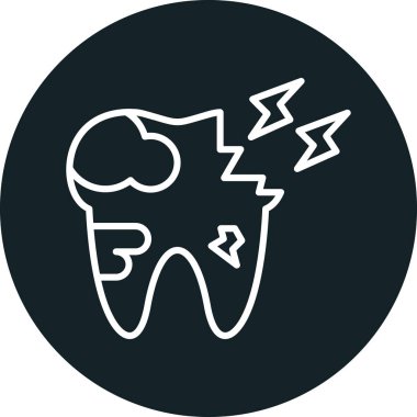 diş simgesi vektör illüstrasyonu