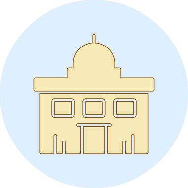 Bina. Web simgesi basit illüstrasyon