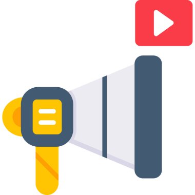 Konuşmacı. Web simgesi basit illüstrasyon