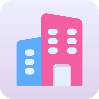 Bina. Web simgesi basit illüstrasyon