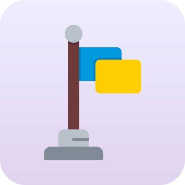 Eğilim biçimi izole edilmiş arkaplanda bayrak simgesi