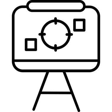 Fotoğraf kamera vektör satırı simgesi,