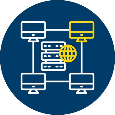 Sunucu Düz Vektör Simgesi