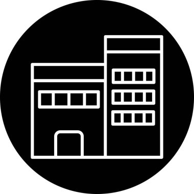 Modern yapı simgesinin vektör illüstrasyonu