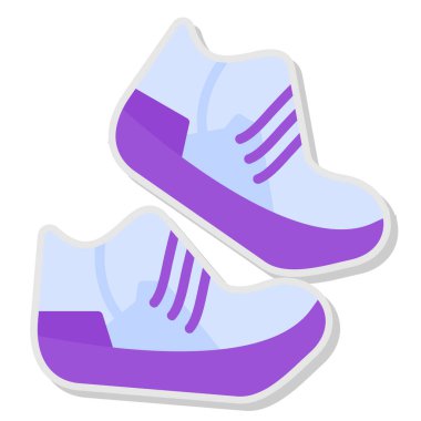 Spor ayakkabı ikonu. Beyaz arkaplanda izole edilmiş web tasarımı için spor ayakkabı vektör simgesi izometriği