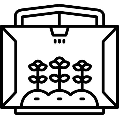 Bahçe. Web simgesi basit illüstrasyon