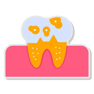 Diş simgesi, vektör illüstrasyonu