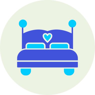 Yatağa. Web simgesi basit illüstrasyon