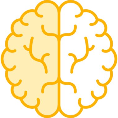 Beyin. Web simgesi basit illüstrasyon