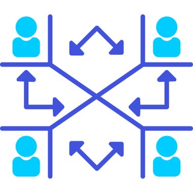 Grup insanlar simgesi, vektör çizim