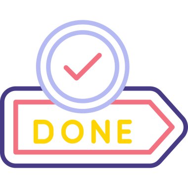 Yapılmış web simgesi, basit vektör illüstrasyonu