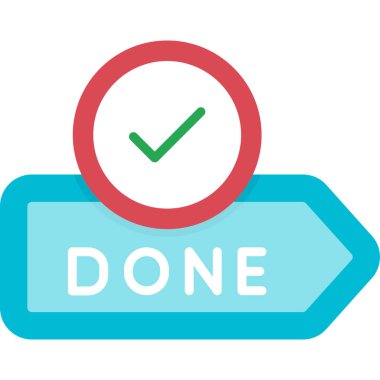 tamamlanmış vektör renk çizgisi simgesi