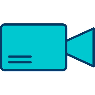 Mavi çizgi hoparlörü simgesi beyaz arkaplanda izole edildi. Ses tonundan ses sembolü ve podyumdaki halk konuşmacısı. vektör illüstrasyonu