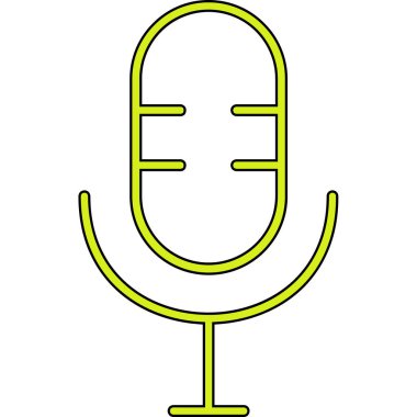 mikrofon simgesi vektör illüstrasyonu