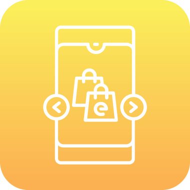 Mobil uygulamanın eşsiz vektör simgesi