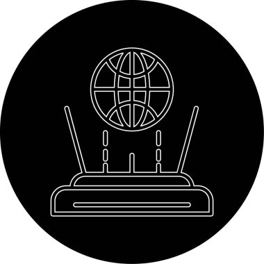 Moda Biçimli Küresel Simge İzole Arkaplan