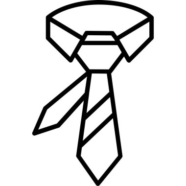 kravat ağ simgesi, basit vektör illüstrasyonu