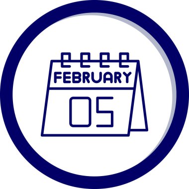 Takvim simgesinin vektör illüstrasyonu