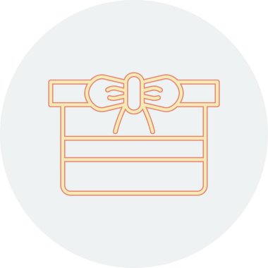 Kurdeleli kutu. Basit tasarım. vektör.