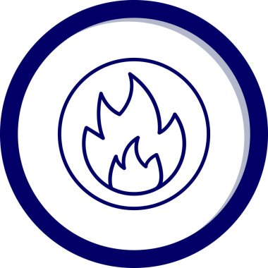 Yangın. Web simgesi basit illüstrasyon