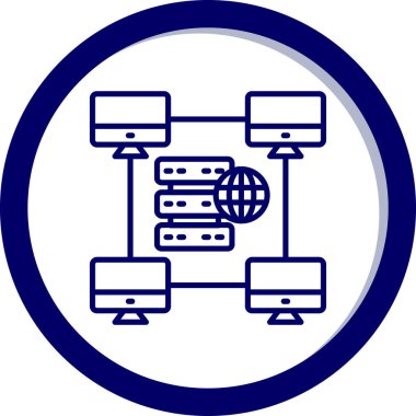 şebeke. Web simgesi basit illüstrasyon