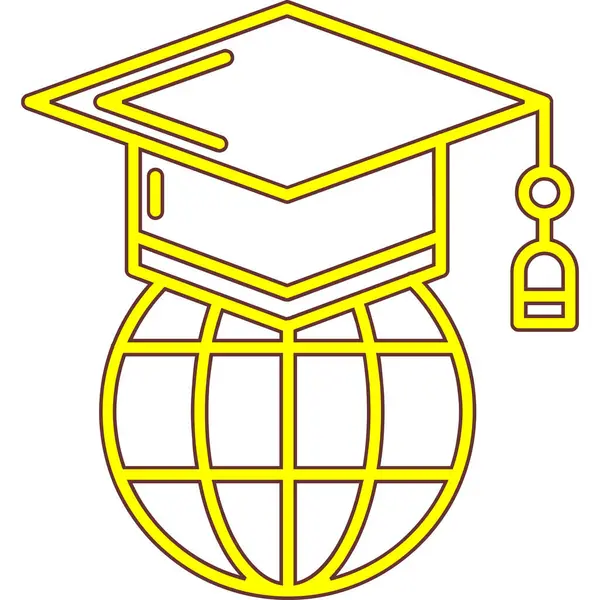 kapak mezuniyet simgesi ana hat biçiminde