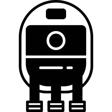 Siyah ve beyaz robotik sırt çantası tasarımı