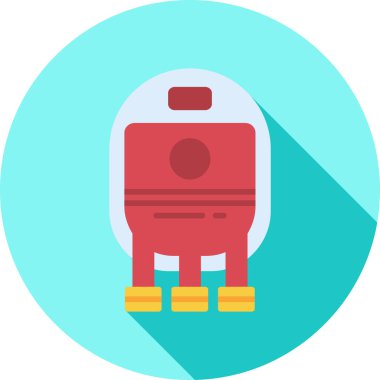 Üç ayaklı kırmızı robotik cihaz