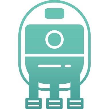 Kayışlı basit bir deniz mavisi sırt çantası.