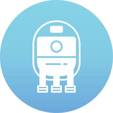 Üç ayaklı basit robot simgesi