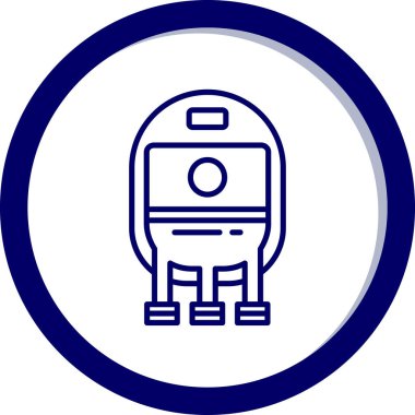 Makine simgesinin basit dış çizgisi