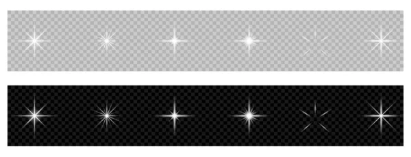 Étoile Étincelante Effet Lumière Étoile Brillante Vectorielle Étoiles Brillantes Illustration — Image vectorielle